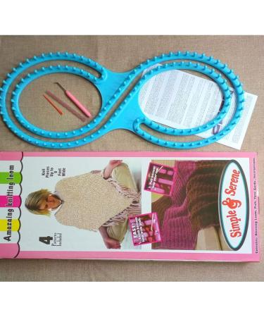 WAYION 55 Afghan Serenity Loom Knitting Board Weave Kit - Step by Step Instructions - Ideal for Experienced Knitters - Blue/Pink - Buy Online on SooperMarket.com