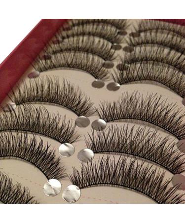 Bluelans 10 Pairs Long Cross False Eyelashes - Thick Black Fake Eyelashes for Stunning Eyes | International Shipping Available - Buy Online on SooperMarket.com