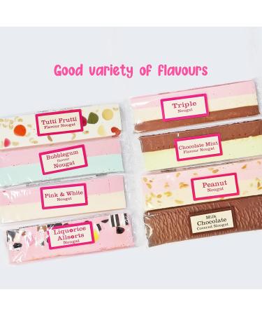Nougat Gift Box - Nougat Bar Selection of 8 Flavours (8 x 130g) in a Box Individually Wrapped Nougat Sweets | Gifts for Dad Grandad Step Dad Men Boyfriend Brother Son - Buy Online on SooperMarket.com