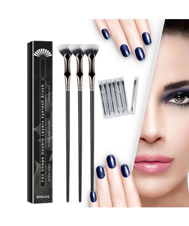 Folding Angle Scalloped Lash Brush 2024 New Folding Angle Scalloped Lash Brush (3Pcs)