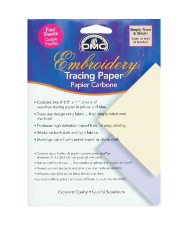DMC U1541 Embroidery Tracing Paper, Yellow/Blue, 2-Pack