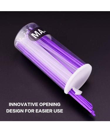 Surplex 400pcs Micro Applicator Brushes - Purple | Ideal for Makeup, Nail Art, and Painting - Buy Online on SooperMarket.com