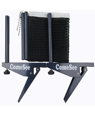 Professional Spring Activated Ping Pong Net Set with Clamp - Navy | Tension Adjustable for Easy Table Tennis Setup - Buy Online on SooperMarket.com
