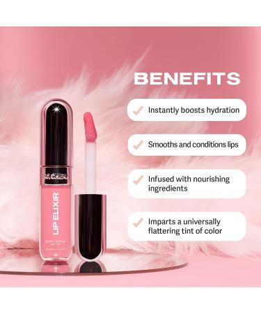 Sacheu Lip Elixir - Nourishing Lip Glaze & Tint Gloss | High-Shine Moisturizing & Cruelty-Free (Sheer Pink) | 0.12 Fl Oz - Hydrating Finish - Buy Online on SooperMarket.com