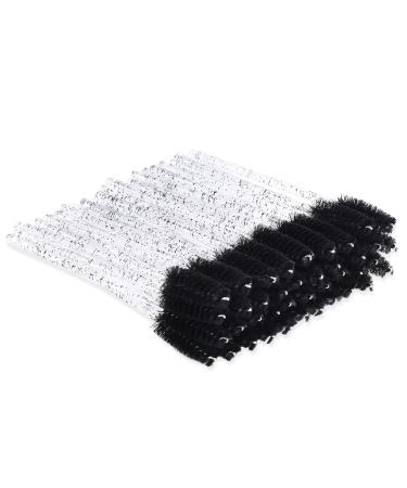 200 Colorful disposable Mascara Wands eyelash brush for eyelash extensions Eyebrow brush and lash extension supplies (Black)