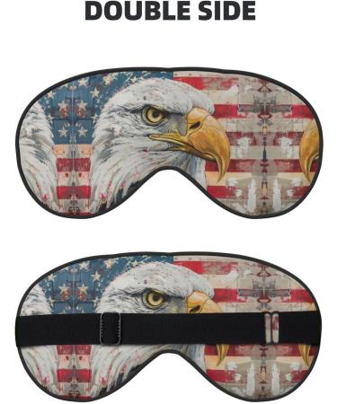 Patriotic Eagle Soft Sleep Eye Mask | Breathable Eye Patch for Women | Ideal for Travel & Relaxation - Buy Online on SooperMarket.com