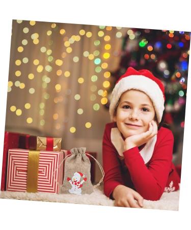KOMBIUDA 6pcs Christmas Sack Bags Drawstring Christmas Bag Multipurpose Storage Bags Elk Burlap Bag - Buy Online on SooperMarket.com