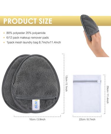 Buy SINLAND Reusable Makeup Remover Pads - Gentle Microfiber Cleansing Cloths for All Skin Types | Pack of 12 with Laundry Bag - Eco-Friendly & Perfect for Face Eyes Lips - Buy Online on SooperMarket.com