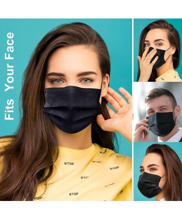 SuperHC 50 Pcs Graphene Protective Masks - Black Disposable Face Mask - Buy Online on SooperMarket.com