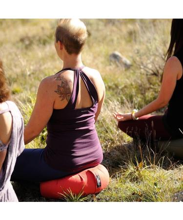 Hugger Mugger Zafu Meditation Cushion - Buckwheat Filled - Handmade in USA - Poppy Color - Buy Online on SooperMarket.com