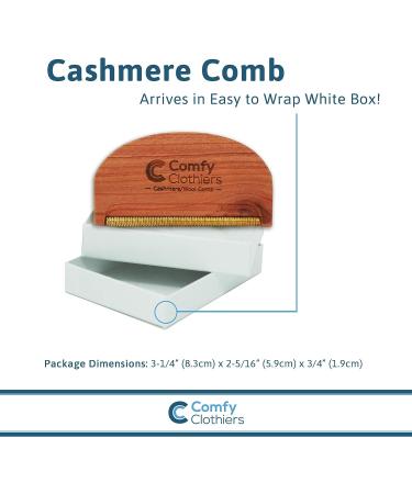 Comfy Clothiers Multi-Fabric Cedar Wood Sweater Comb - Defuzz Cashmere, Wool & More - Lint & Pilling Remover for Refreshed Clothes - Buy Online on SooperMarket.com