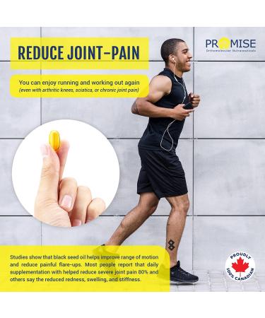 Promise Organic Black Seed 100% Pure Cold Pressed 500mg Essential Thymoquinone Made in Canada (150+50 FREE softgels) - Buy Online on SooperMarket.com