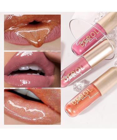 Skynest Derol Lip Plumper Gloss Set - 5pcs Tinted Lip Gloss with Glitter | Lip Care Serum for Moisturizing and Reducing Fine Lines - Buy Online on SooperMarket.com