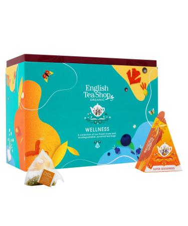 Shop ETS Organic Tea Gift Set - Wellness Sample Box with 12 Pyramid Bags for Birthdays Mother's Day Easter & Christmas - Buy Online on SooperMarket.com