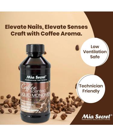 Mia Secret Coffee Scented Liquid Monomer - EMA Nail Liquid for Acrylic Powder (8 oz) - Scented Acrylic Nail Solution - Buy Online on SooperMarket.com