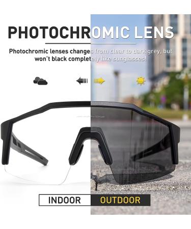 KAPVOE Photochromic Cycling Glasses | MTB Sunglasses with Clear Colorful Lenses - Buy Online on SooperMarket.com