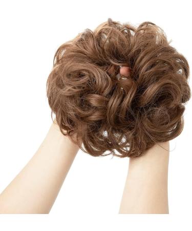 2PCS Light Auburn Messy Hair Bun Extensions - Curly Wavy Updo Scrunchies for Women - Synthetic Chignons - 30 - Buy Online on SooperMarket.com