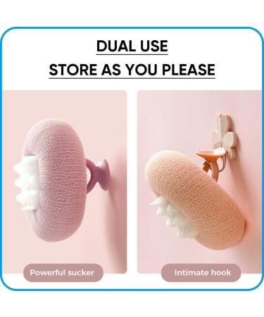2024 Upgrade 2-in-1 Sunflower Bath Ball & Exfoliating Sponge Set Soft Shower Sponges with Suction Cup for Men & Women (4pcs - Buy Online on SooperMarket.com