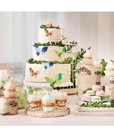 50Pcs Edible Wafer Paper Butterfly Cupcake Toppers Asudaro Butterfly Cake Decoration for Birthday Party Wedding Food Decorations One Size Type 3 - Buy Online on SooperMarket.com
