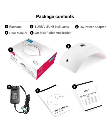 SunuV UV LED Nail Lamp for Gel Nails - 30/60/99S Timer Infrared Sensor LCD Display - Perfect Valentine's Day Gift for Women - Home & Salon Use - Buy Online on SooperMarket.com
