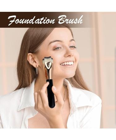 Virtcooy Foundation Makeup Brush | Soft Contour Foundation Makeup Brush with Flat Top Buffing and Blending Makeup Brush with Ergonomic Handle for Dating Business Trip - Buy Online on SooperMarket.com