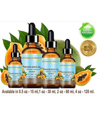 Botanical Beauty Papaya Seed Oil - 100% Pure Cold Pressed Carrier Oil for Skin Hair & Lip Care | 0.5 Fl. oz - Buy Online on SooperMarket.com
