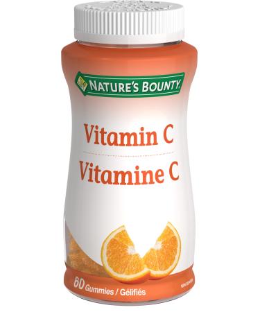 Nature's Bounty Vitamin C Gummies Supplement Helps Maintain Immune Function 60 Gummies Orange 60 count (Pack of 1)