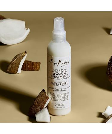 SheaMoisture 100% Virgin Coconut Oil Leave-in Conditioner 8 oz - Silicone Free Treatment for All Hair Types - Buy Online on SooperMarket.com