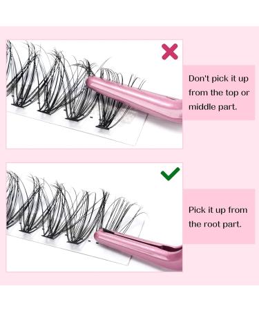 280 Pcs Cluster and Wispy Individual Lashes | DIY At Home | 12mm 30D-D-0.07-Large | C D Curl Bottom Lashes - Buy Online on SooperMarket.com