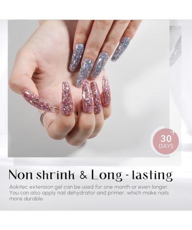 Aokitec 60ml Diamond Red Nail Extension Gel - UV Nail Polish for Salon & DIY Nail Design - Buy Online on SooperMarket.com