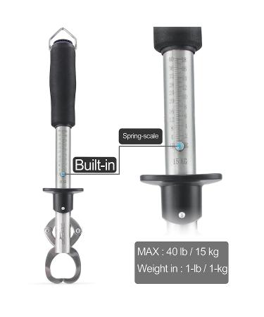 Booms Fishing G1 Fish Gripper with Built-in Scale - Securely Grip and Weigh Fish - 9.4 Largest Model - Buy Online on SooperMarket.com