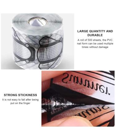 500pcs Self-Adhesive Nail Forms - PVC Nail Extension Stickers for Professional Nail Art | Buy Nail Accessories Online - Buy Online on SooperMarket.com