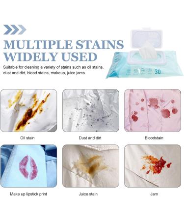 Angoily Stain Remover for Clothes: Instant Stain Remover Wipes Cleaning Wipes Clothes Dry Cleaner Wipes Wet Tissue for down Jacket Leather Cleaning Furniture Shoes 30pcs - Buy Online on SooperMarket.com