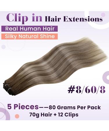 Buy Laavoo Clip-In Extensions | Real Hair Blonde Balayage & Ombre | 35cm & 70cm | Remy Smooth 5pcs - International Shipping Available - Buy Online on SooperMarket.com
