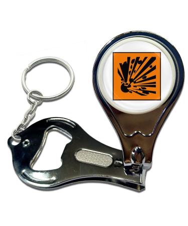 BadgeBeast.co.uk Explosives - Key Ring Bottle Opener and Nail Clipper