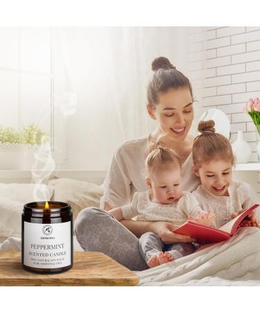 Peppermint Fragrance Candle 150g | 100% Essential Oil | Soy Wax Aromatherapy | Perfect Gift for Mother's Day & Birthdays - Buy Online on SooperMarket.com