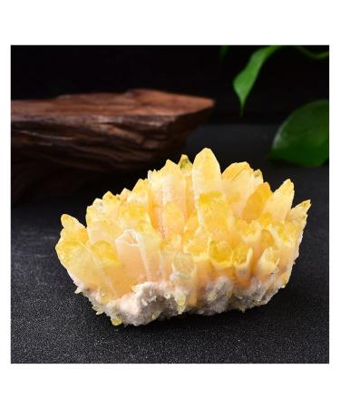 Natural Crystal Cluster Ore Specimens Yellow Green Quartz Reiki Stone Raw CrystalsHome Decor Collect Gifts Ornaments 1PCS Decoration Primary Stones and Minerals (Color : A Yellow Size : 500-550g) 500-550g A Yellow