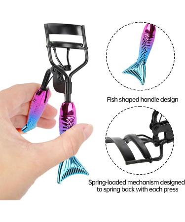 Eyelash Curler Tangger Eyelash Curler Professional with 10 Eyelash Curler Refills and 1 Mascara Brush can Precisely Grabs and Lifts Lashes and Long Lasting Curl Mermaids Designed for All Eye Shapes - Buy Online on SooperMarket.com