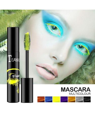 Gireatick Colorful Mascara Set - 7 Colors, Natural Waterproof 4D Silk Fiber Lash Mascara - Buy Online on SooperMarket.com