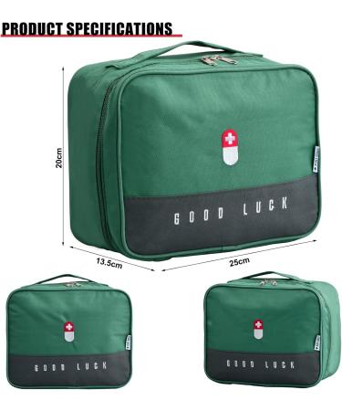 Large Capacity Waterproof Medicine Bag - Portable First Aid & Emergency Travel Pharmacy Bag (Green) - Ideal for Home Office & Travel - Buy Online on SooperMarket.com