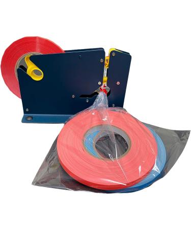 T.R.U. UPVC-24BS Red Poly Bag Sealing Tape 3/8 x 180 yds - Pack of 1 | High-Quality Red Tape for Secure Sealing - Buy Online on SooperMarket.com