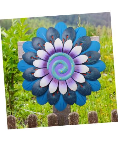Kisangel Sunflower Decoration Floral Wall Decor Wall Decorations Flower Wall Art Decorative Flower Outdoor 3d Blue 29.50X29.50X3.00CM - Buy Online on SooperMarket.com