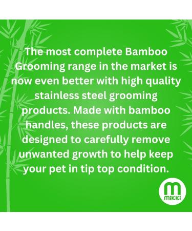 Mikki Bamboo Stripping Knife for Dog Grooming - Anti-Rust Blades - Easy Hold Handle - Fine Tooth for Silky Coated Dogs - Buy Online on SooperMarket.com