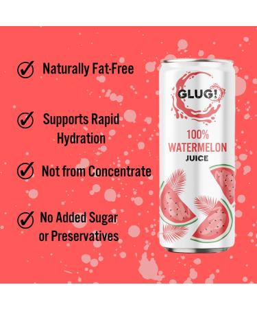 GLUG! 100% Watermelon Fruit Juice Healthy Juice Drink With No Added Sugar (12X320ML) - Buy Online on SooperMarket.com