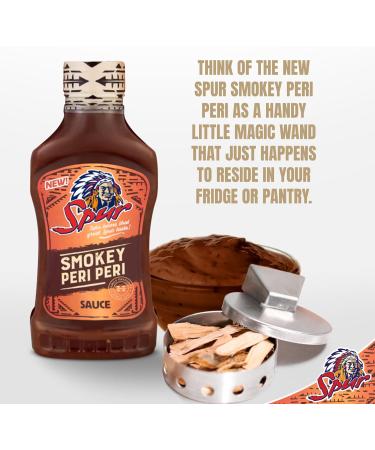 Spur Smokey Peri Peri Hot Sauce - Peri Sauce to Spice Up Your Meals - Chili Sauce Hot - Halal Kosher & Vegan-Friendly - Handy Flip-Top Cap - 500ml - Buy Online on SooperMarket.com