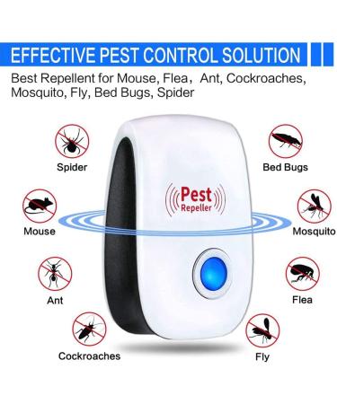 Ultrasonic Plug in Pest Repellent - Non-Toxic Pest Control for Home, Office, Warehouse, Hotel - Humans and Pets Safe (6 Packs) - Buy Online on SooperMarket.com