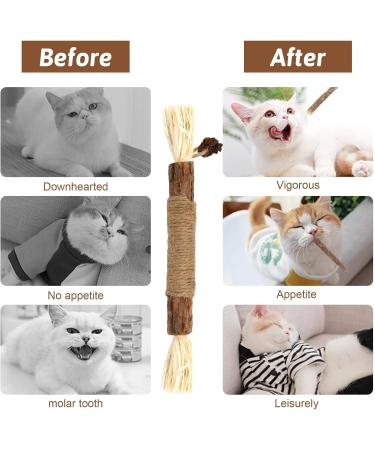 Olyee Silvervine Chew Sticks: Natural Kitten Teething Toys for Cat Dental Care and Stress Relief - Buy Online on SooperMarket.com