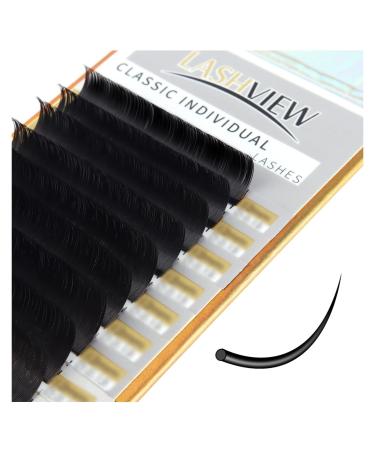 LASHVIEW Eyelash Extensions,Individual Lashes, Premium Single &Classic Lashes,0.15 Thickness C Curl 8-15mm Mixed Tray,Natural Semi Permanent Eyelashes,Soft Application-Friendly, Lashes 0.15-C(8-15mm)