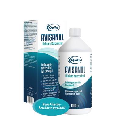 Quiko Avisanol Calcium Concentrate 1 000ml - Supports the daily calcium requirement of ornamental birds 1 l (1 pack)