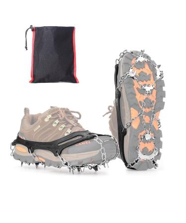 Vdeal crampons for boots shoes 19 stainless steel spikes anti-slip winter shoe claws for snow and ice cream women men Gr del spikes for hiking fishing